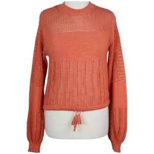 American Eagle Outfitters Open Knit Burnt Orange Sweater